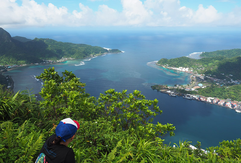 The top of Mt ‘Alava (490m) offers superb views over Pago Pago Harbour