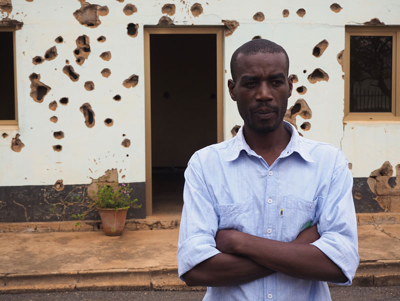 Caretaker at Camp Kigali, where 12 Belgian peacekeepers were the first victims of the 1994 genocide.