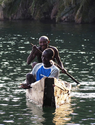 Fishermen on Lake Kivu.