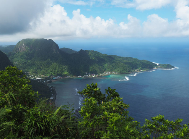 View over Pago Pago Harbour from Mt Alava.