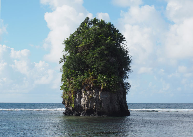 An island at Fatumafuti popularly known as Flowerpot Rock.