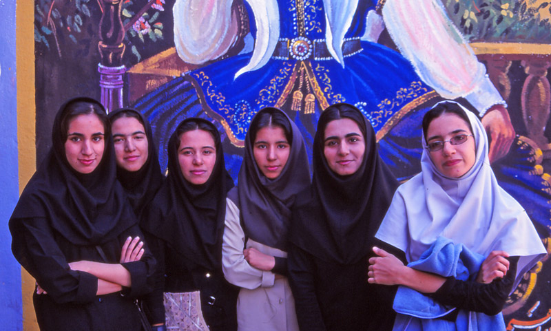 Girls  in Kerman, southeastern Iran
