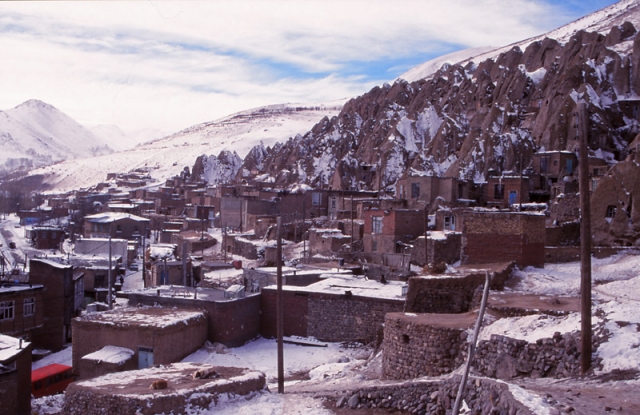 In Kandovan, northwest Iran, villagers have built homes in hollowed-out cones of volcanic rock