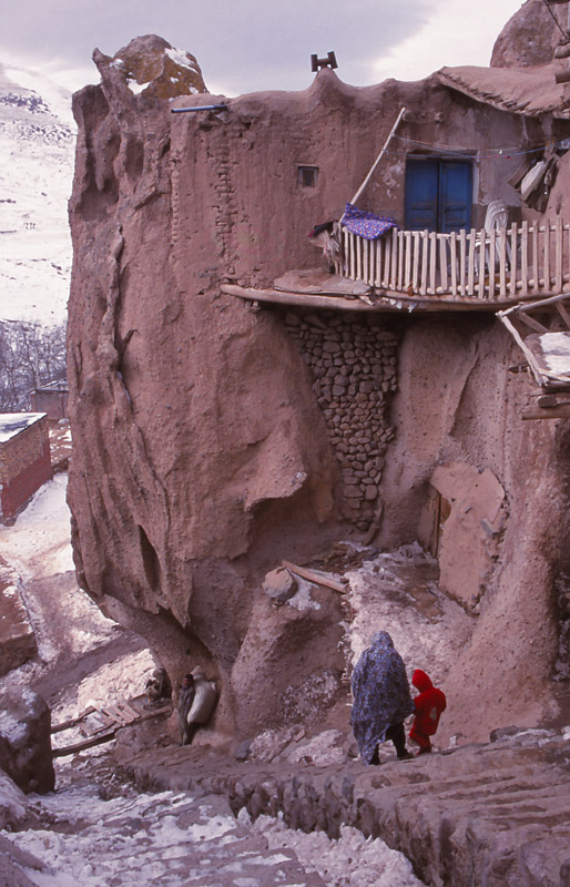 A home in Kandovan carved from volcanic rock