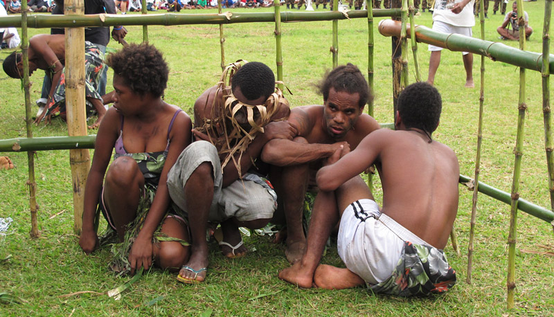 Blackbirding commemorations included a re-enactment of islanders being caged and beaten