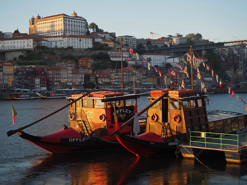 Traditional boats known as rabelo in the Rio Douro