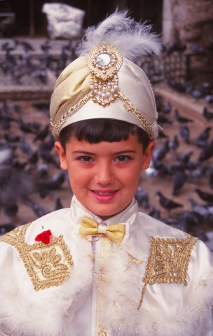 Turkish boys are dressed up as sultans before being circumcised
