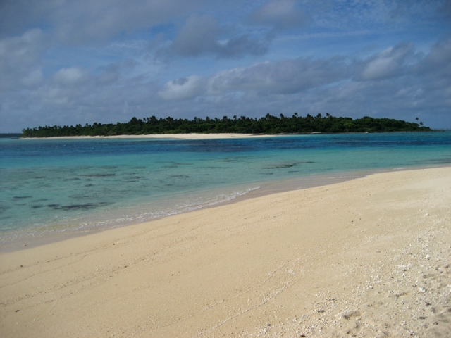 Uninhabited Nukunamo Island as seen from the slightly inhabited Foa Island