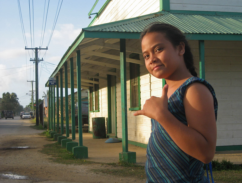 Girl on the main street of Pangai in the Ha’apai Islands