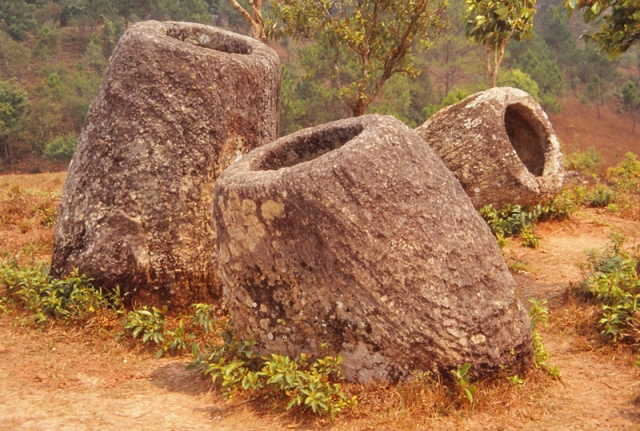 The purpose of hundreds of ancient stone urns on the Plain of Jars is a mystery
