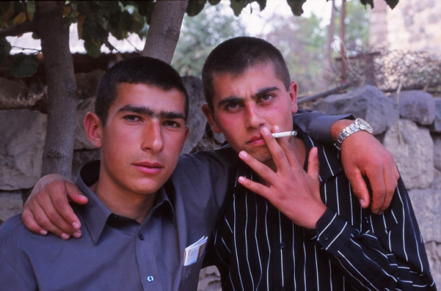 Boys from Areni village, venue of Armenia's first National Wine Festival