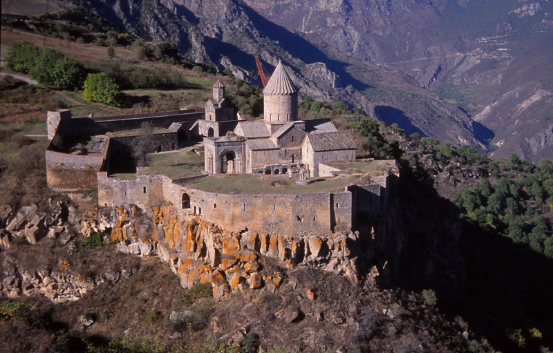 Tatev Monastery, on the edge of the remote Vorotan Canyon, was built in the 9th century