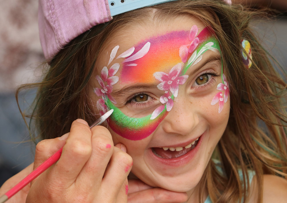 March: Five-year-old Coco gets her face painted at Kaeo's Ngā Purapura Festival. Photo: Peter de Graaf
