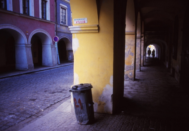 Scene on Česká Street in České Budějovice