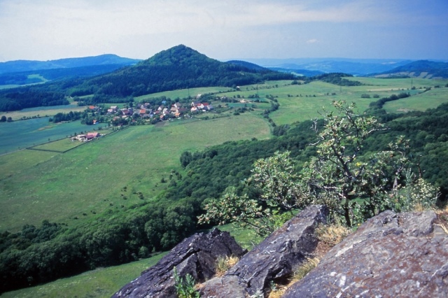 Ancient volcanic landscape in the Central Bohemian Uplands