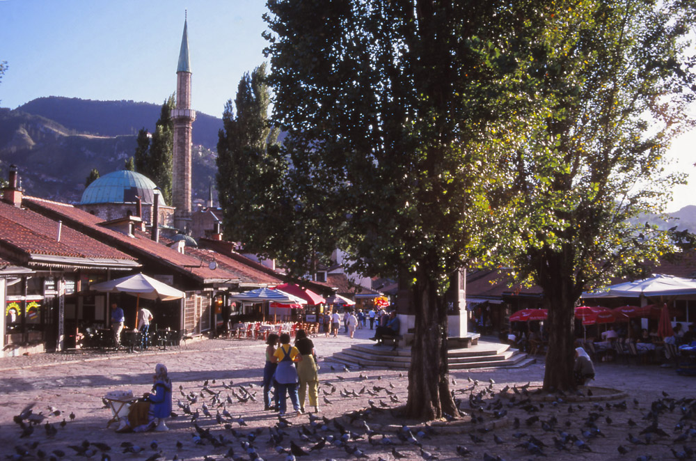 Bosnia, 1999: A scene in Baščaršija, Sarajevo’s old Turkish district