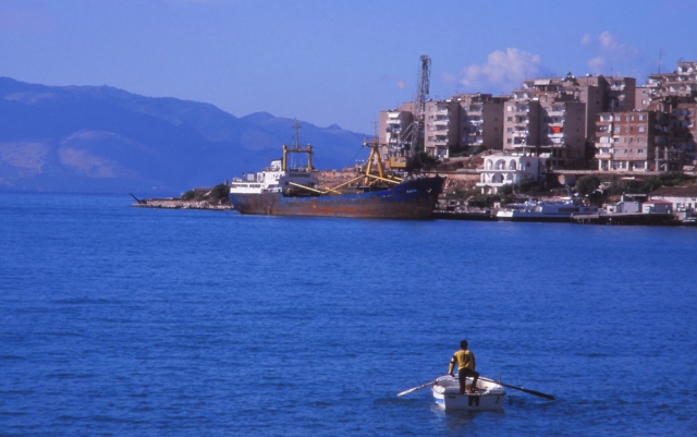 The port city of Saranda in southern Albania