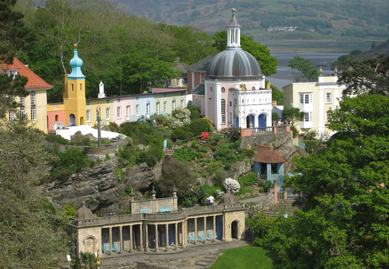 Portmeirion’s eclectic mix of rescued buildings makes a delightful whole