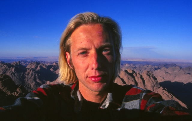 The author at the top of Mt Sinai, a very long time ago