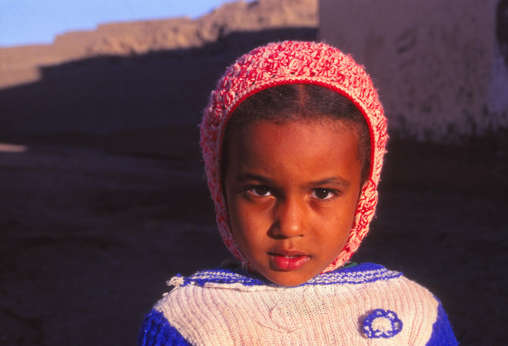 A Nubian child on Elephantine Island, in the Nile River near Aswan