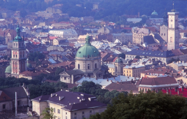 View of Lviv, biggest city in western Ukraine.