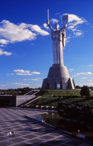 At 62m high the Motherland Monument is Kyiv's most prominent landmark.
