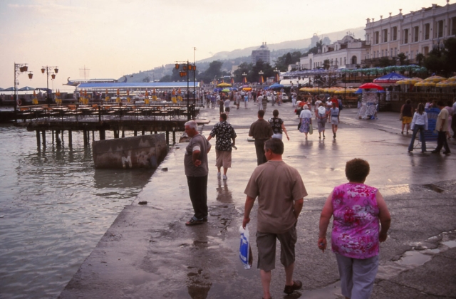 The waterfront in Yalta, a city on the Crimean Peninsula annexed by Russia in 2014