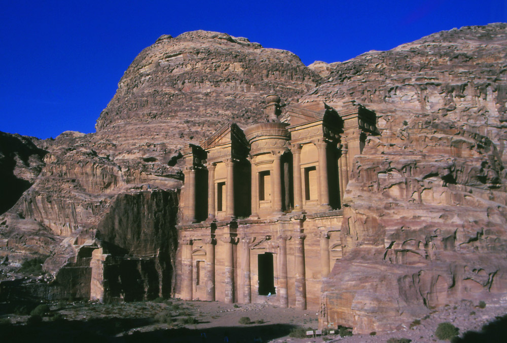 Ed-Deir, known as the Monastery, is the largest tomb in Petra
