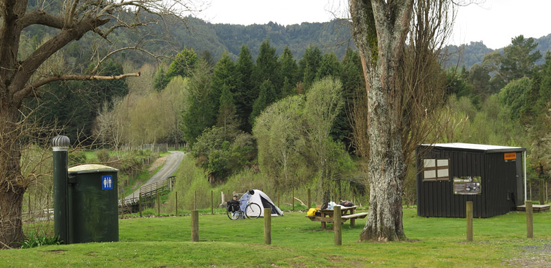 The campgrpound on Bennett Rd, Ongarue, is an ideal place to stay the night before starting the trail.